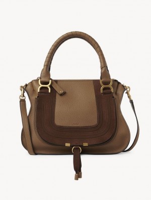 Chloe Marcie Double Carry Crossbody Taschen Beige | CHE-SR13600