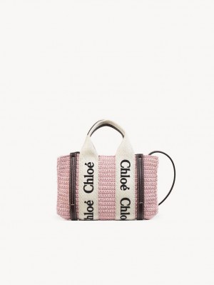 Chloe Woody Tote 2 Mini Taschen Rosa | CHE-SR13730