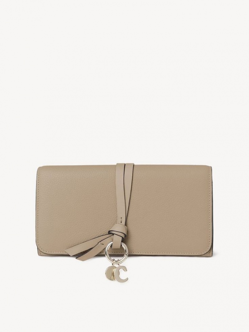 Chloe Alphabet With Flap Große Geldbörse Braun | CHE-SR14306