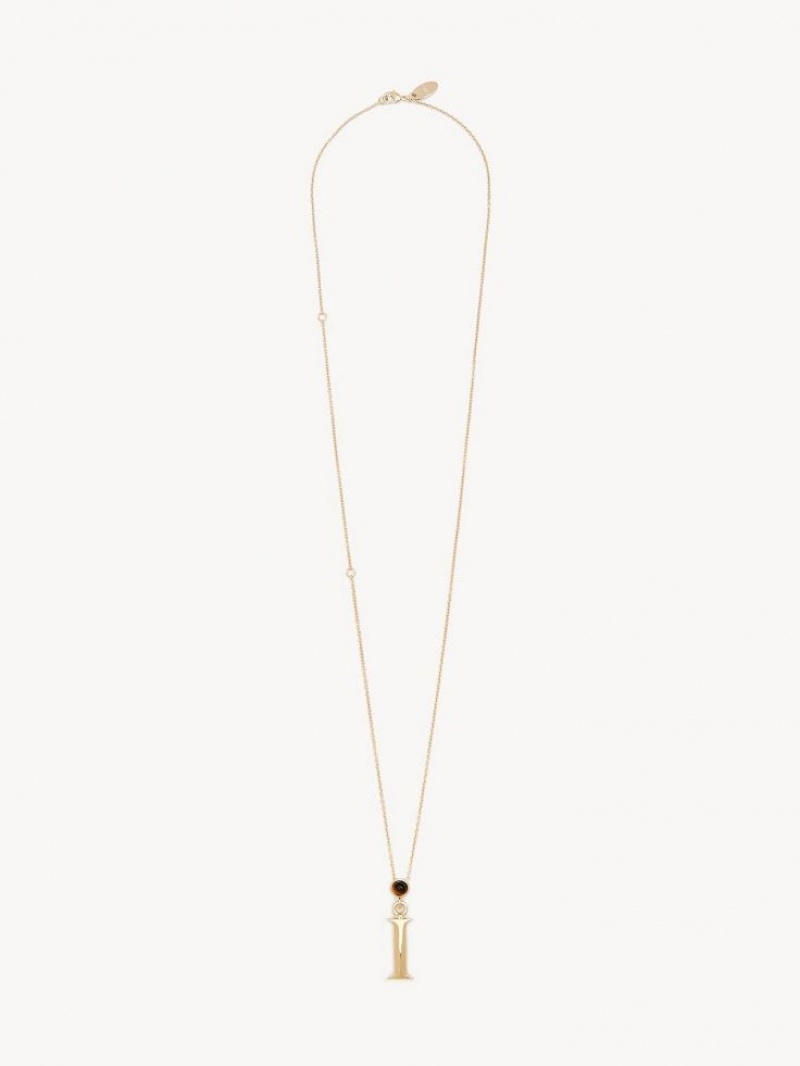 Chloe Alphabet With Pendant Ketten Gold | CHE-SR14347