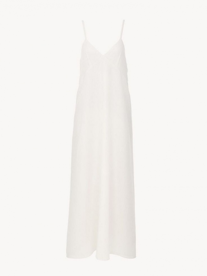 Chloe Ankle-length Ärmellose Kleid Weiß | CHE-SR13855