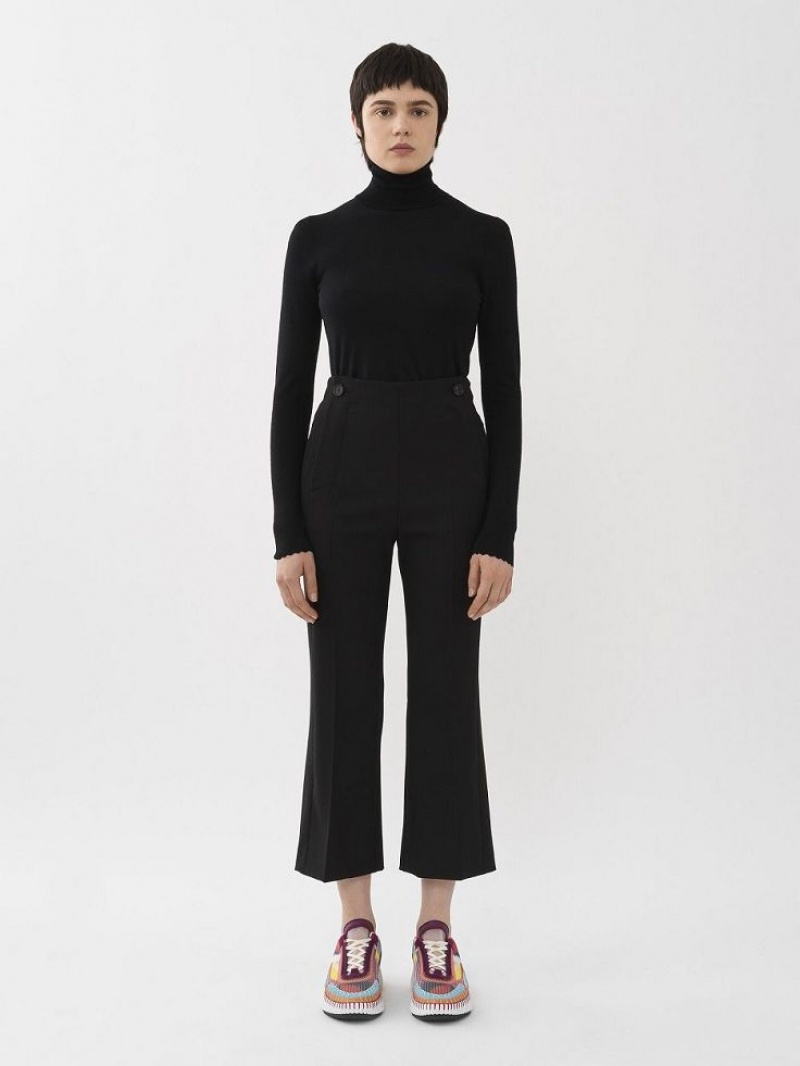 Chloe Cropped Sailor Anzüge Schwarz | CHE-SR14044