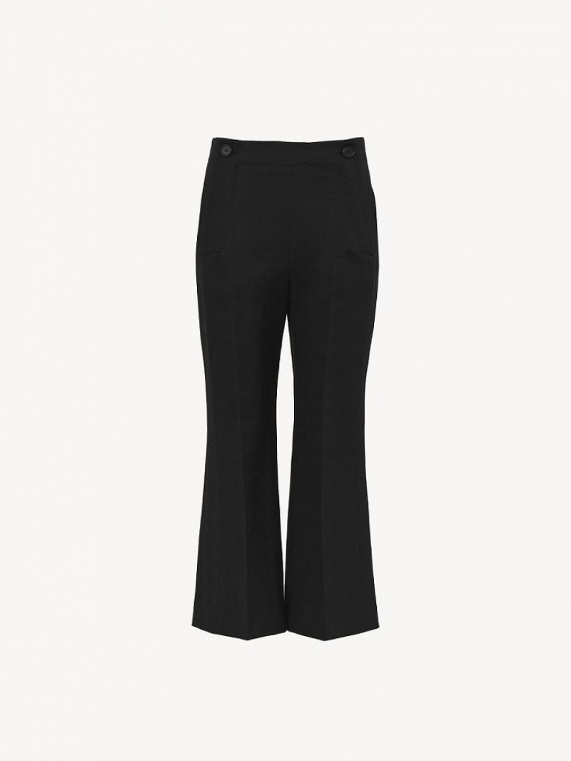 Chloe Cropped Sailor Anzüge Schwarz | CHE-SR14044