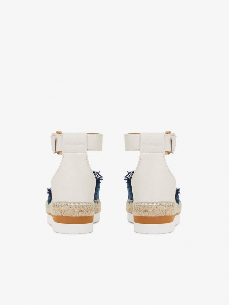 Chloe Glyn Espadrilles Sandalen Tiefesblau | CHE-SR14819
