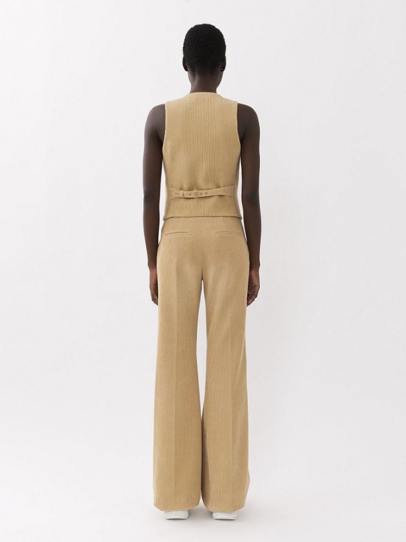 Chloe Klassische Vest Anzüge Beige | CHE-SR14069