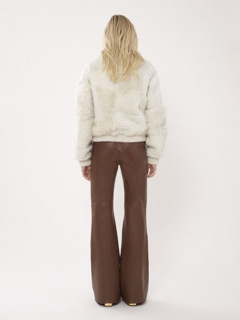 Chloe Kurzes Blouson Jacken Weiß | CHE-SR13823