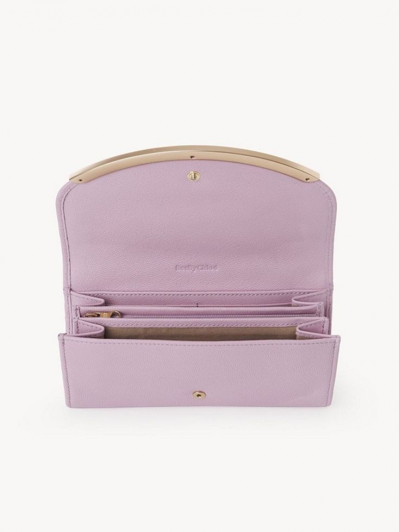 Chloe Lizzie Große Geldbörse Lavendel Weiß | CHE-SR14920