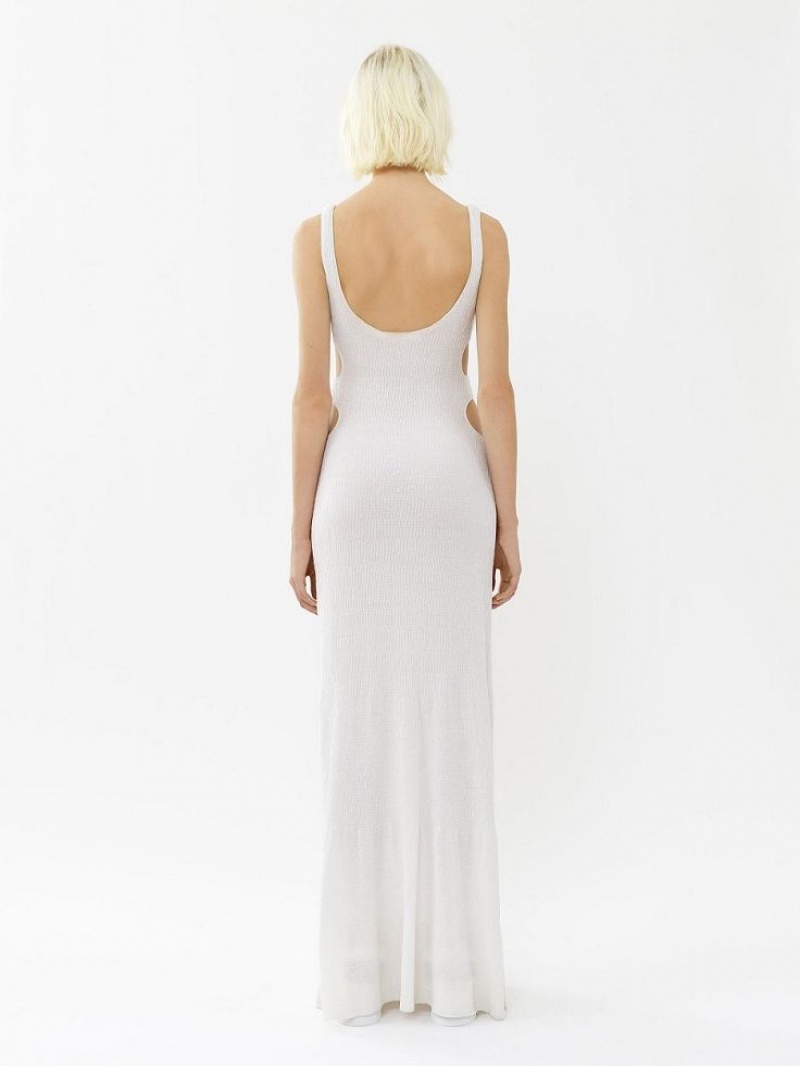 Chloe Long Tank Strickwaren Weiß | CHE-SR13937