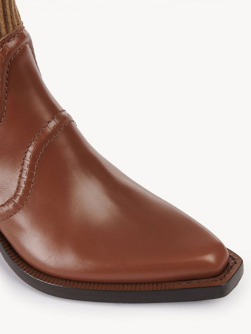 Chloe Nellie Texan Stiefeletten Braun | CHE-SR14204