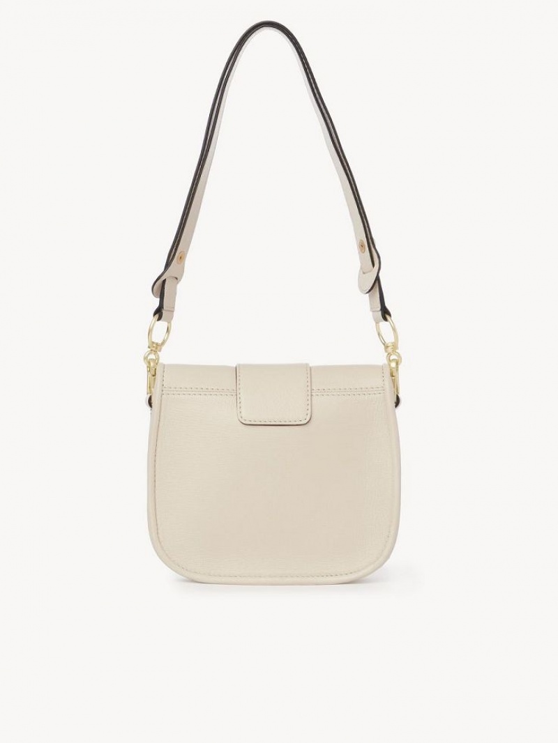 Chloe Saddie Satchel Schultertaschen Beige | CHE-SR14668