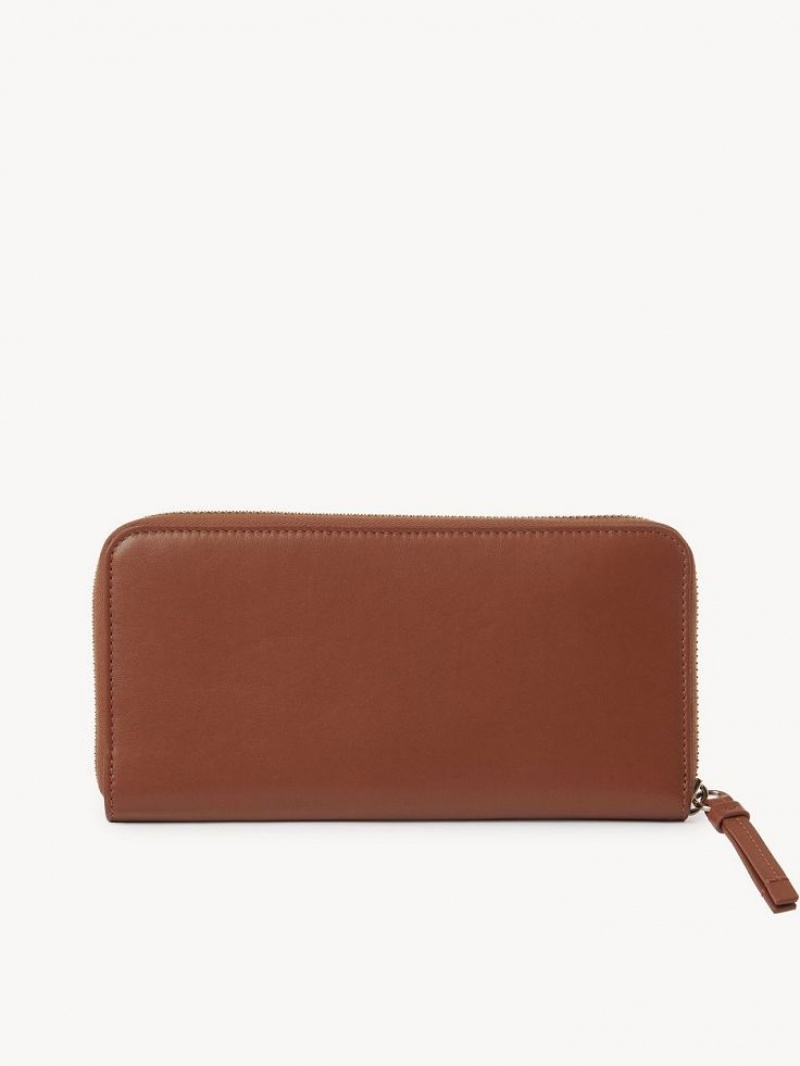 Chloe Sense Zippered Große Geldbörse Braun | CHE-SR14299