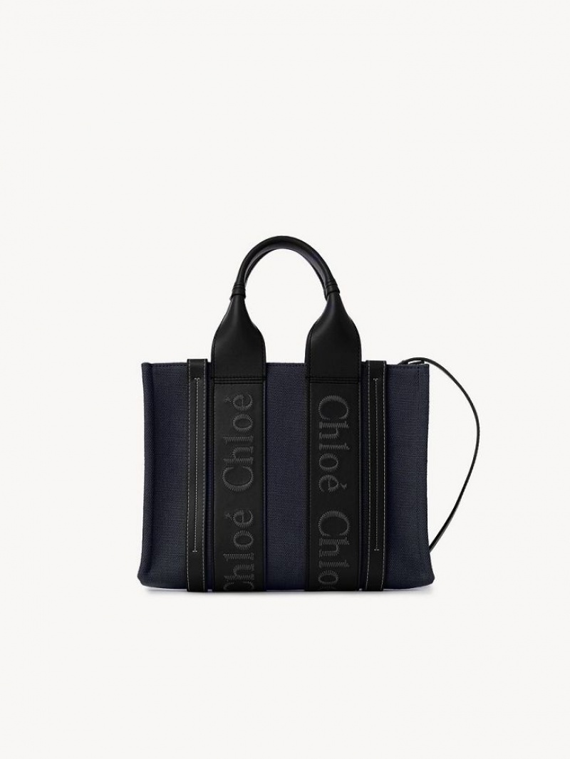 Chloe Small Woody Crossbody Taschen Tiefesblau | CHE-SR13491