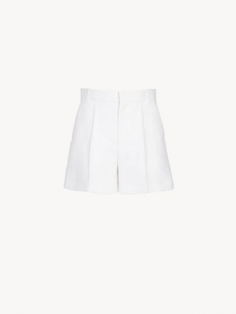 Chloe Tailored Kurze Hose Weiß | CHE-SR14009