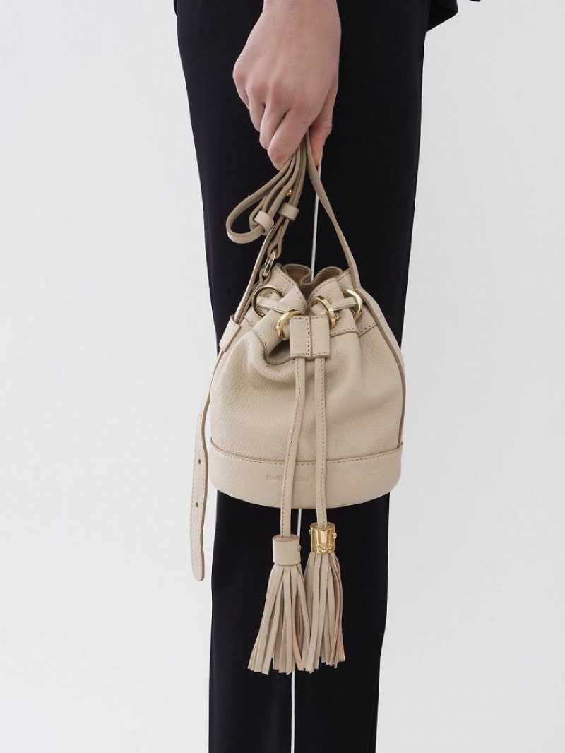 Chloe Vicki Small Bucket Schultertaschen Beige | CHE-SR14643