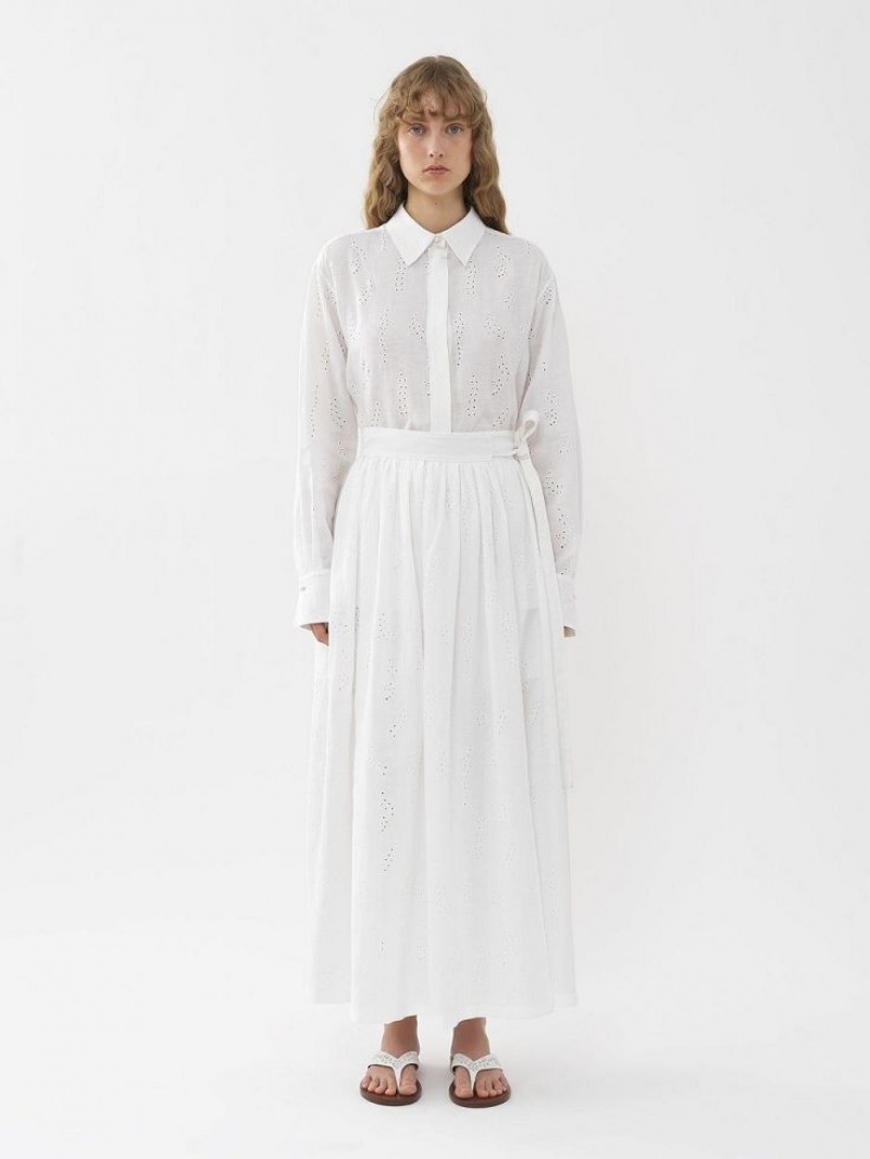 Chloe X Eres Paloma Long Wrap Röcke Weiß | CHE-SR14081