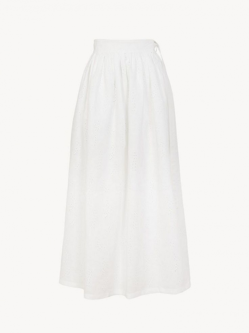 Chloe X Eres Paloma Long Wrap Röcke Weiß | CHE-SR14081